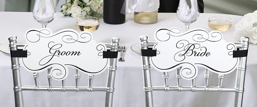 Wedding Signs - Groom and Bride